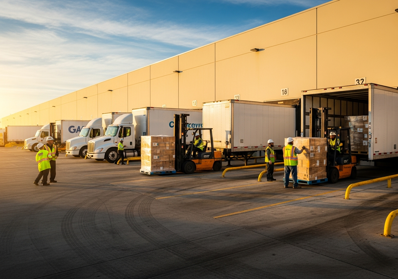 Freight movement in a warehouse